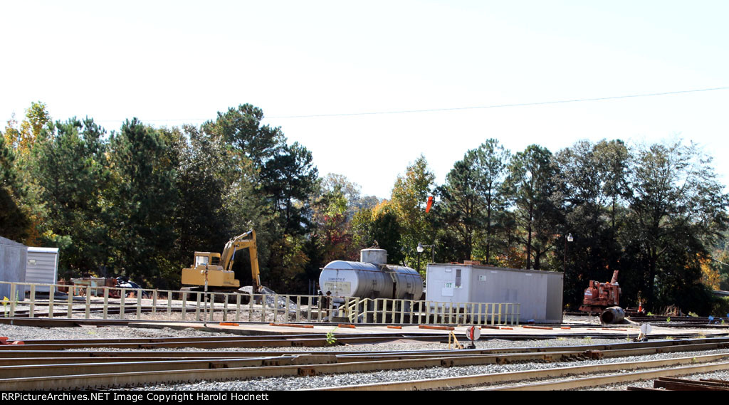 Demolition is complete of the fuel tank and racks in Glenwood Yard